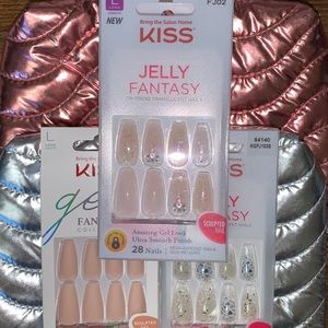 Kiss Gel Jelly Fantasy Press-On Nails Long 3 packs Long